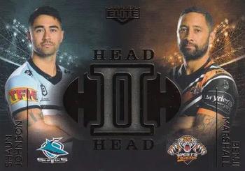2020 NRL Elite - 2020 Case Cards - Head to Head #HH04 Shaun Johnson/Benji Marshall Front